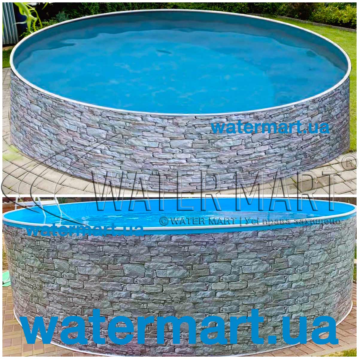 Каркасный бассейн Azuro Stone диаметром 5 м. Купить, Киев