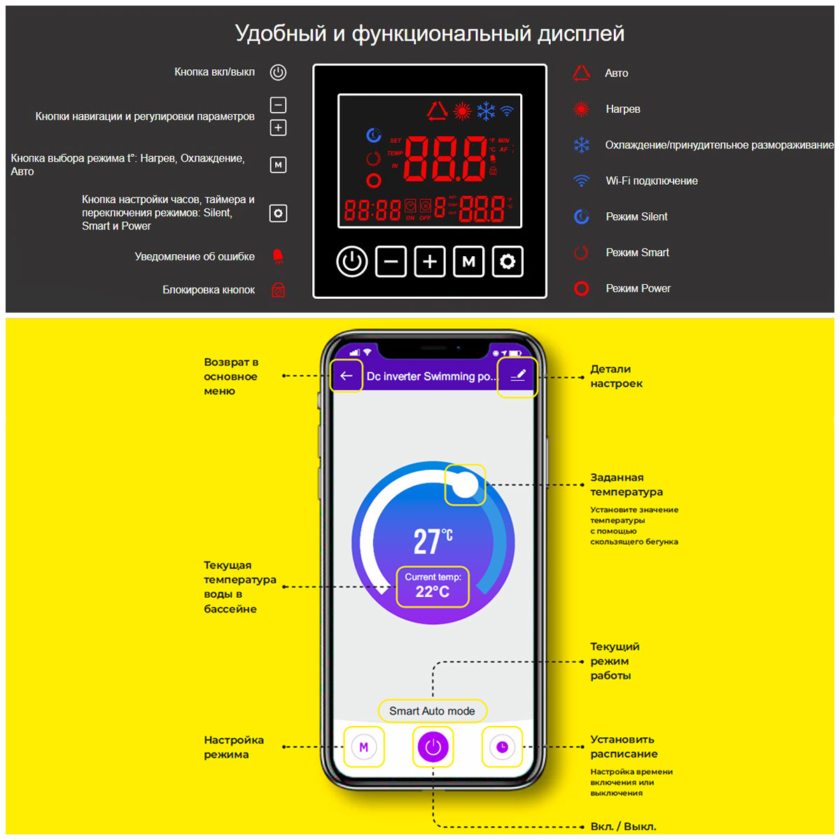 Купить тепловой насос Aquaviva Model 11 AVM-FI11RW 11 кВт