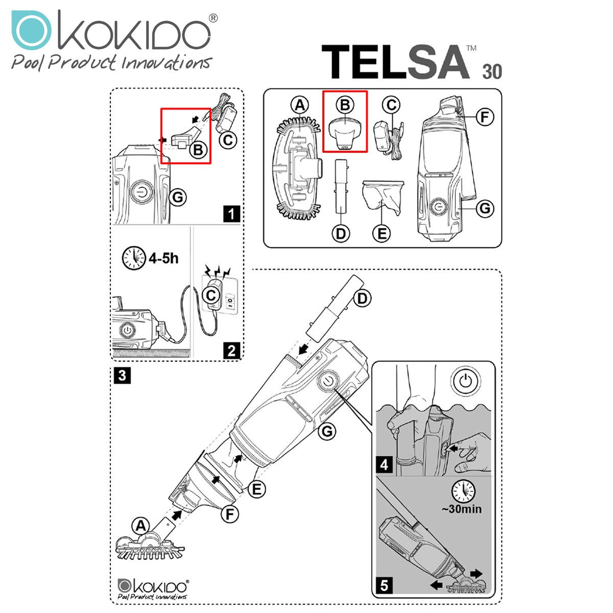 kosuページ Купить базу зарядного устройства Kokido Telsa 30 EV30-10EU