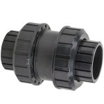 Обратный клапан ПВХ с накидными гайками ERA - 50 мм