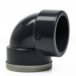 Колено 90° ПВХ с металлическим кольцом Plimat - РВ 20 x ½"