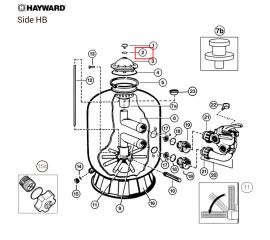 ​Уплотнительное кольцо винта крышки Hayward Side/PWL (SX0200Z5) - схема