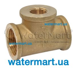 Тройник 90° латунный редукционный Pattaroni F131 Ø 1½" x 1" x 1½" F131R009