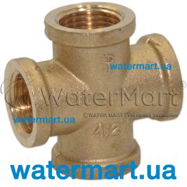 Крестовина латунная Pattaroni F132 &Oslash; 1&frac14;" F132R004