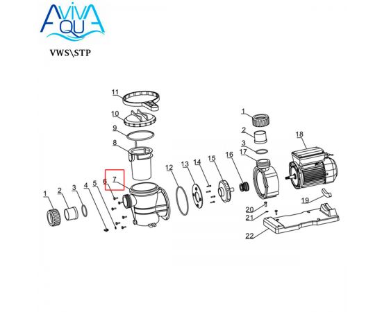 Корпус насоса Aquaviva VWS/STP 75-120 (A02220013 №7) - схема