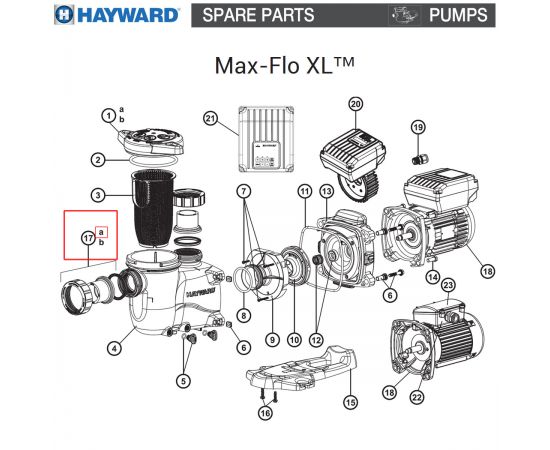 Гайка накидная насоса Hayward Max-Flo XL (SP2700UNKIT50) - схема
