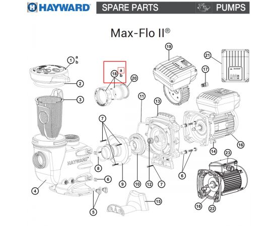 Гайка накидна​ насоса Hayward Max-Flo II (SP2700UNKIT50) - схема