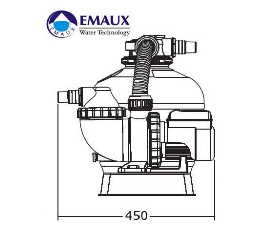 Размеры (вид сбоку) Emaux FSU-8TP