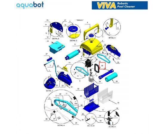 ​FLOAT FOR MOTOR AquaBot Viva ​| PP0005000 - схема