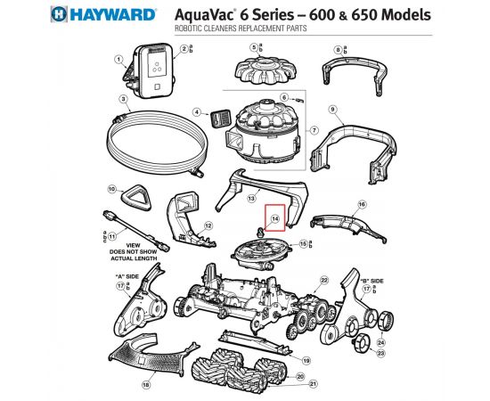 ​Муфта робота-пылесоса Hayward AquaVac RCX361134​ - схема
