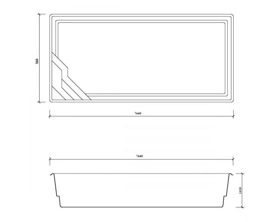 Размеры бассейна Compass Briliant 74