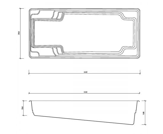 Размеры бассейна Compass X-Trainer 45