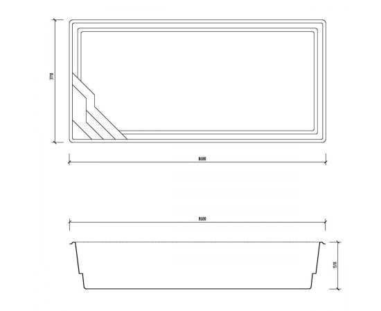 Размеры бассейна Compass XL-Briliant 88