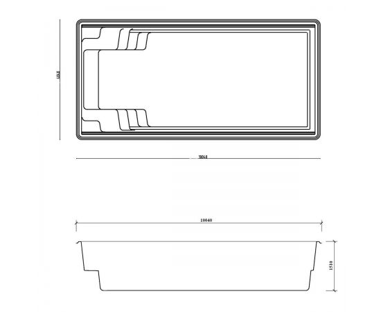 Размеры бассейна Compass Fun 100