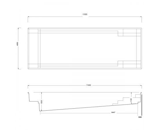 Размеры Compass Pools XL-Trainer 110