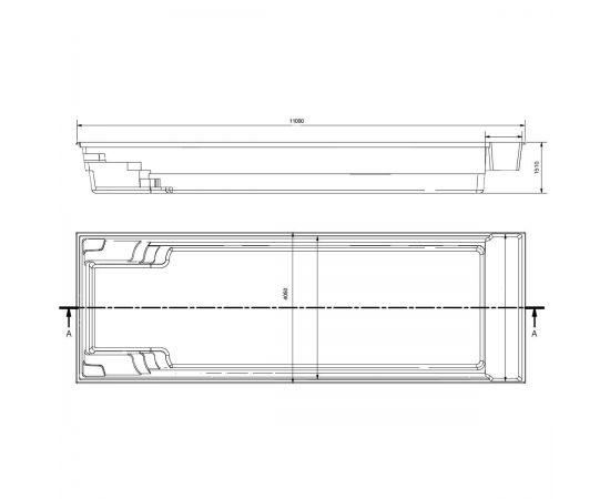 Размеры Compass Pools XL-Trainer 110 FB