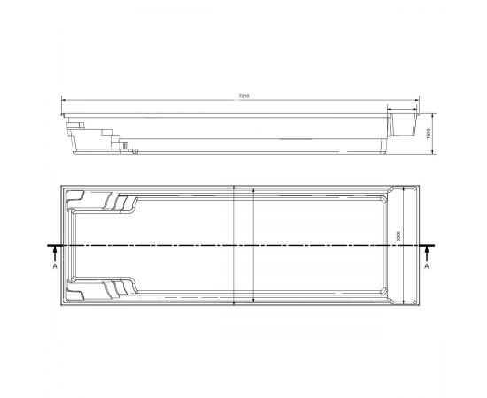 Размеры Compass Pools XL-Trainer 72 FB