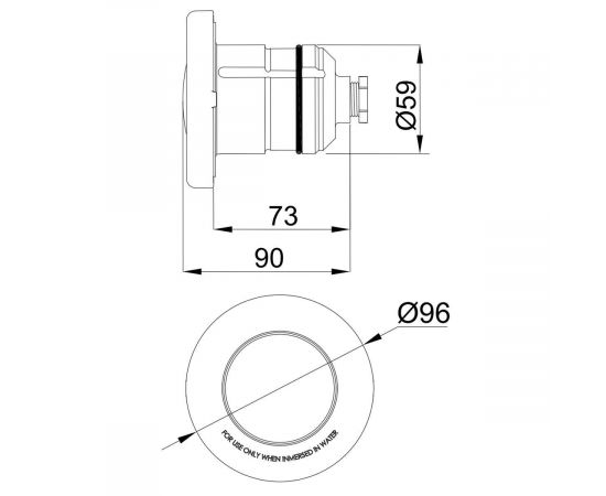 Прожектор AstralPool LumiPlus Mini 52124 - размеры