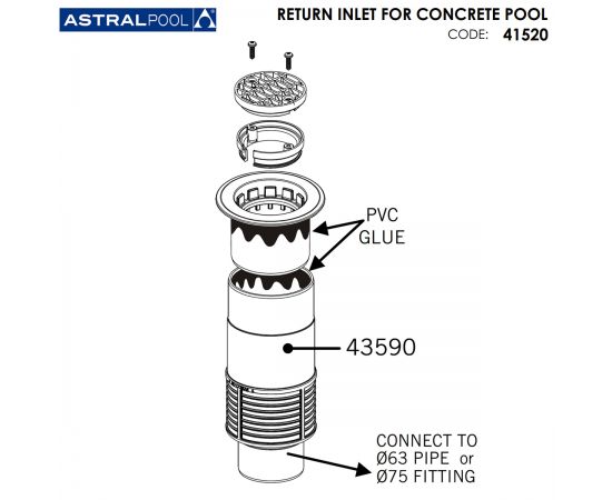 Забірний пристрій AstralPool 41520 - схема 2