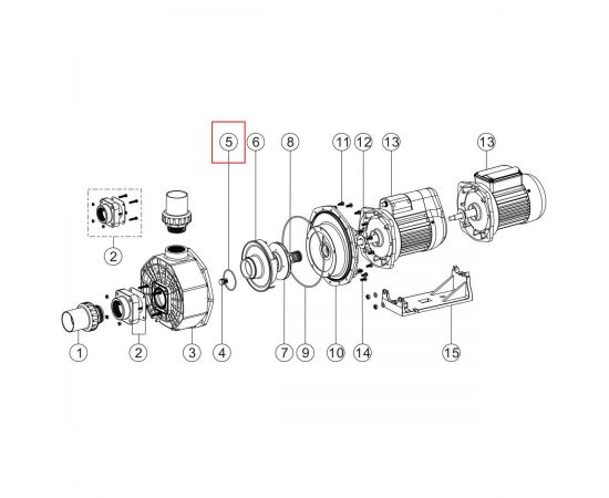 Уплотнительное кольцо диффузора Emaux SB/SR (02011108) - схема