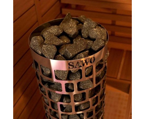 Закладка банных камней в корпус печи Sawo Aries ARI3-75NB-P