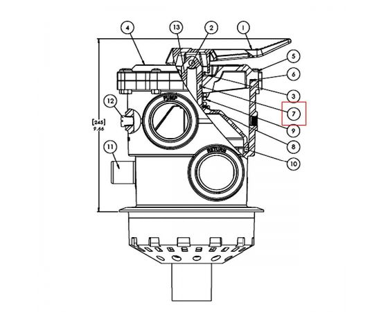 ​Уплотнительное кольцо Hayward SPX0735GA - схема
