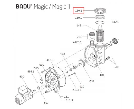 ​Гайка накидная Badu Magic 292.1616.020 - схема