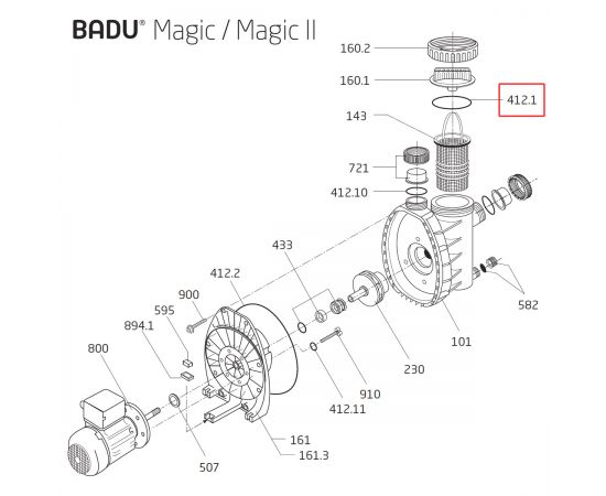 ​Уплотнительное кольцо Badu Magic 292.1641.210 - схема