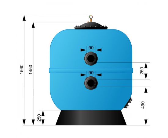 Фильтр Aquaviva M1250 - размеры