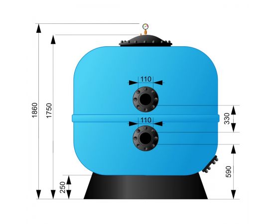 Фильтр Aquaviva M1600 - размеры