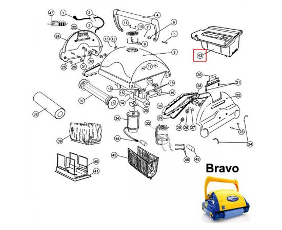 ​Блок питания Aquabot Bravo AS07119-SP - схема размещения