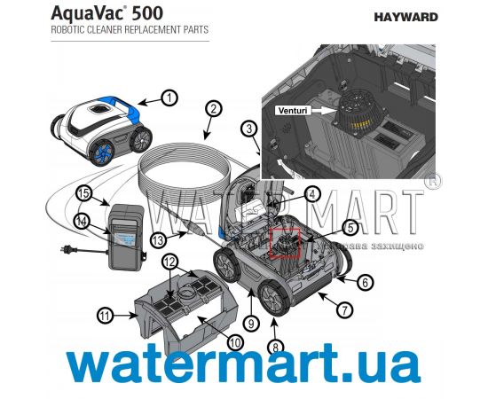 ​​Крыльчатка пылесоса Hayward AquaVac 500 (RCX341241BK)​ - схема 2