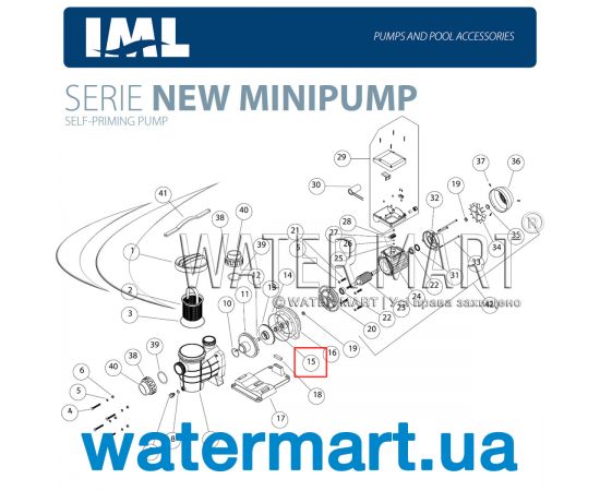 Сальник насоса IML New Mini Pump (HD056000) - схема