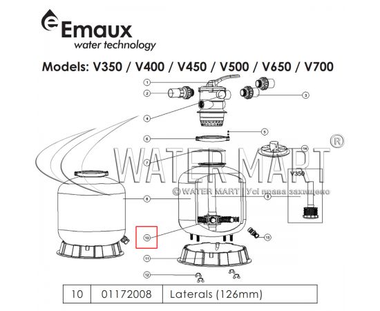 ​Сепаратор фильтра Emaux V (01172008)​​ - схема
