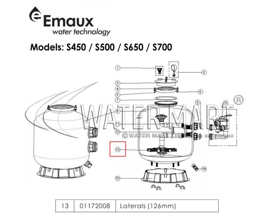 Сепаратор фильтра Emaux S (01172008) - схема