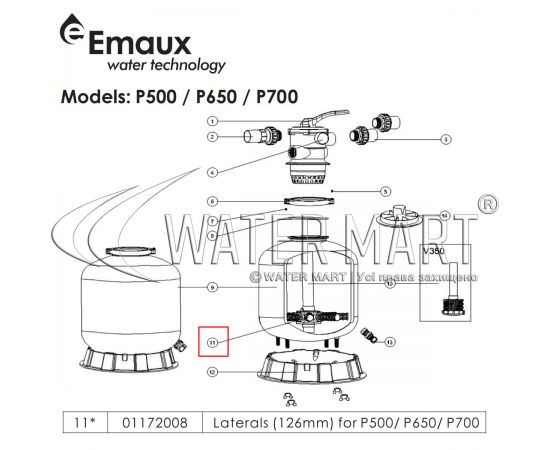 Сепаратор фильтра Emaux P (01172008) - схема