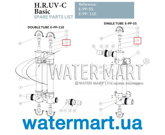 Сменный излучатель Elecro Steriliser/H.R.UV-C (SP-UV-LAMP-EL)