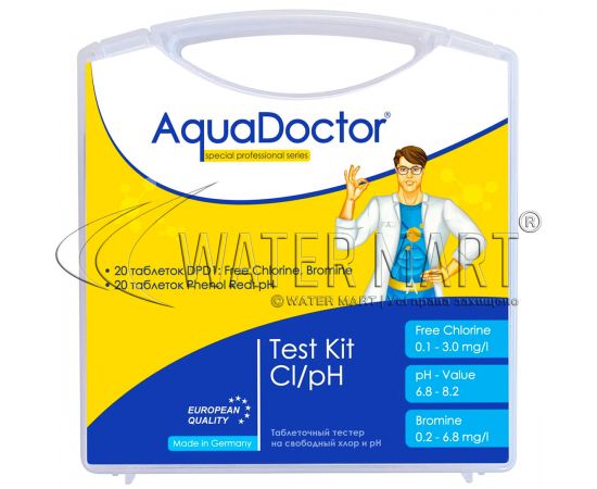​​Тестер для бассейна Aquadoctor Test Kit Cl/pH​