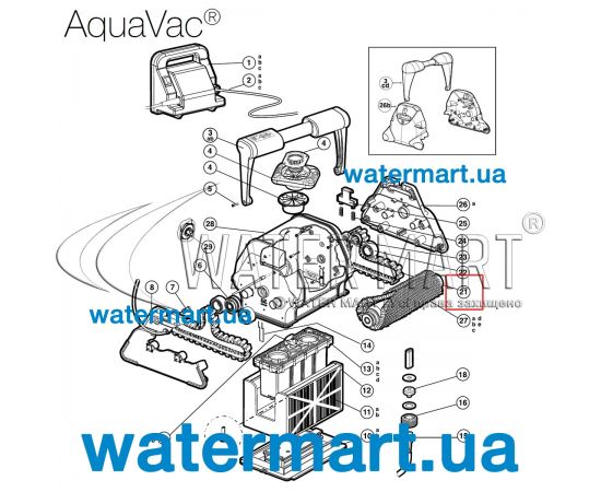 Ремень приводной Hayward AquaVac (RCX23002) - схема