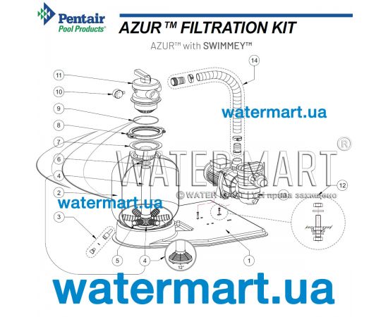 Фильтровальная установка Azur Kit 560 FS-22A6-SW15 - схема
