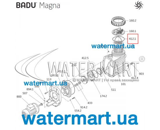 ​Уплотнительное кольцо Badu/Bettar Magna (292.1141.215) - схема