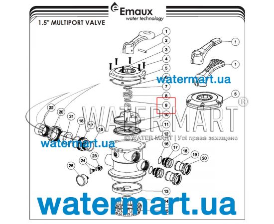 ​Уплотнительное кольцо ротора Emaux MPV01 (02011022) - схема