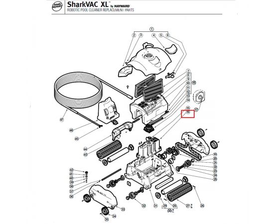 Мотор пылесоса Hayward SharkVac XL Pilot (RCX97490XLP) - схема