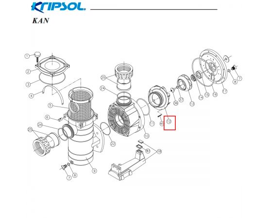 Диффузор насоса Kripsol KAN/KT (500100060005) - схема