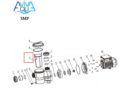 ​Корзина префильтра насоса Aquaviva SMP (TP50 №7) - схема