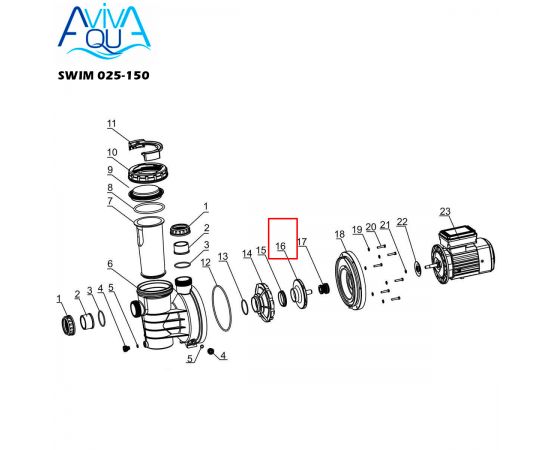 ​Крыльчатка насоса Aquaviva SWIM 075 (A03050085) - схема
