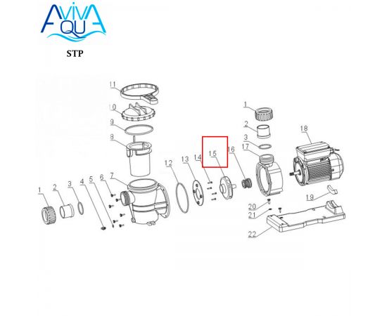 ​Крыльчатка насоса Aquaviva VWS/STP 35 (A03050021) - схема