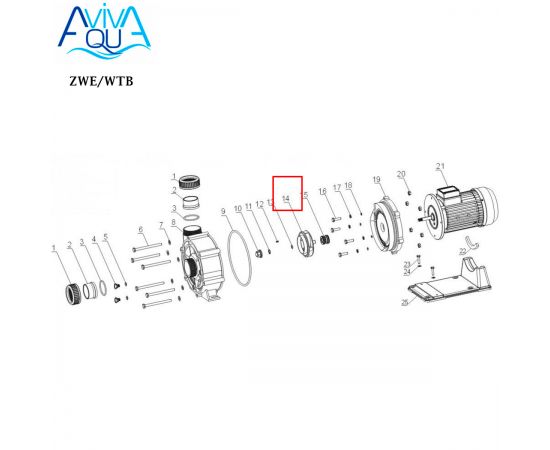 ​Крыльчатка насоса Aquaviva ZWE/WTB 300T (A03050260) - схема