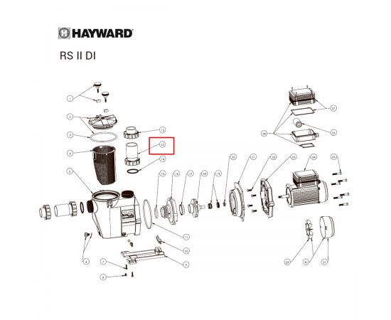 ​Муфта насоса Hayward RS II (RSX750EPAK) - схема