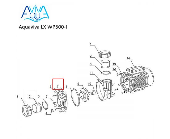 ​Прижимной фланец корпуса насоса Aquaviva (A02220025) - схема
